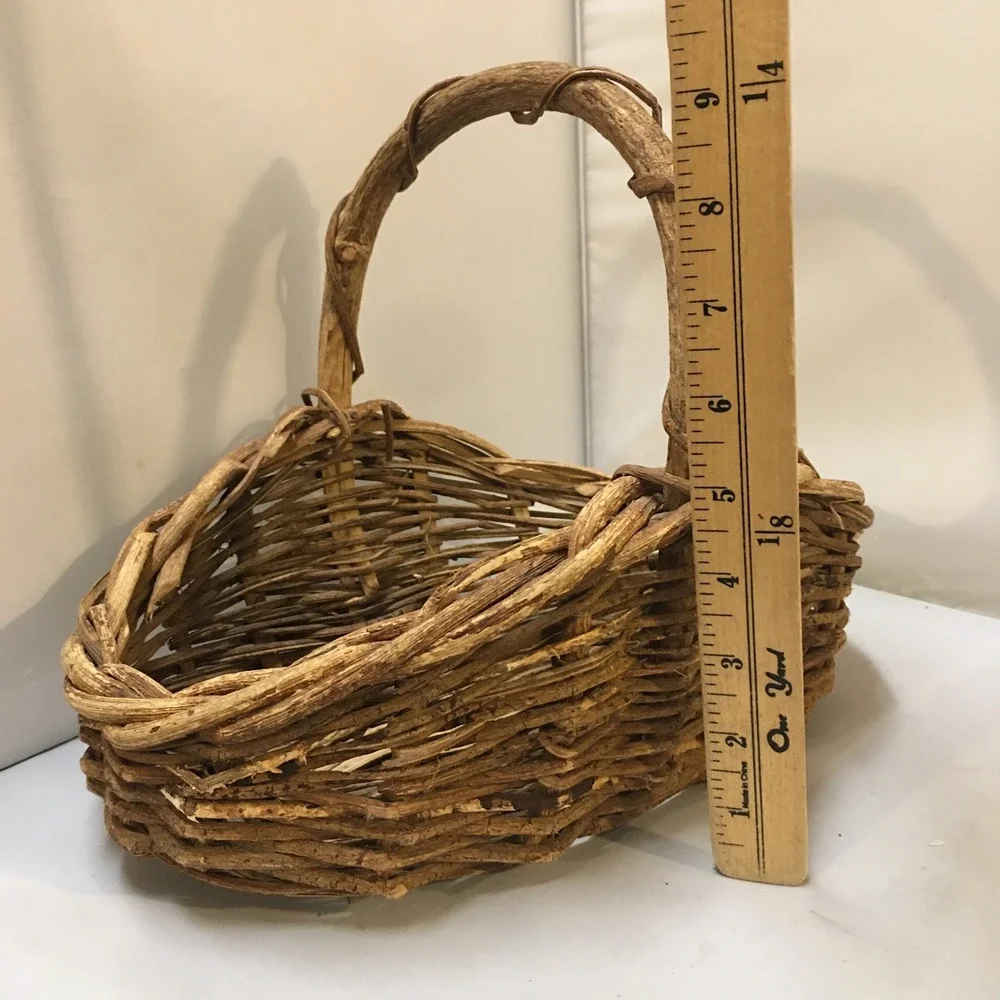 Grapevine Basket Unisex OS Brown Rustic Woven Primitive Farmhouse Cottagecore